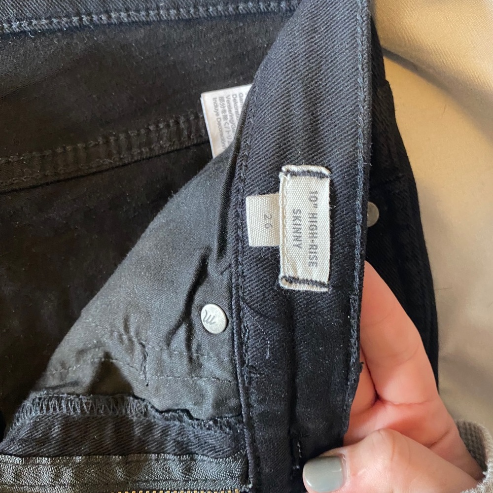 Madewell 10” high rise skinny black jeans